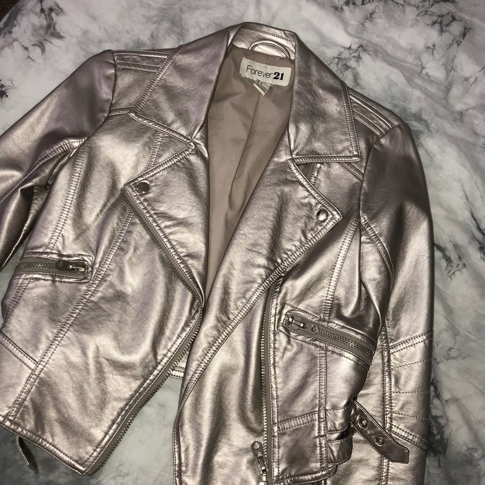 silver leather jacket